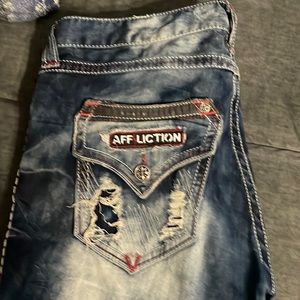 Affliction jeans 36 waist 34 length blue jeans
